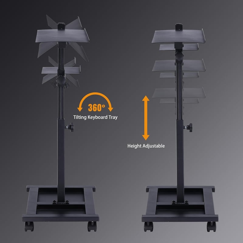 Adjustable Racing Simulator Cockpit with Rolling Keyboard Tray
