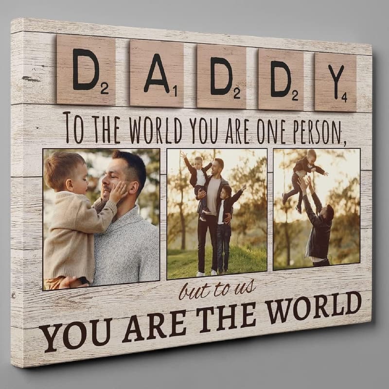 Father's Day Personalized Canvas Art for Dad or Grandpa