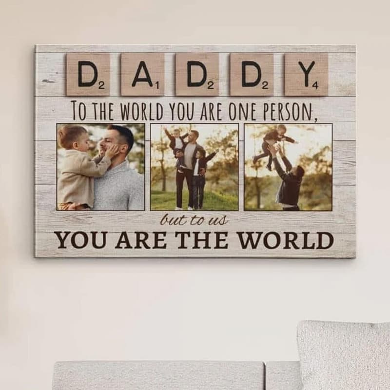 Father's Day Personalized Canvas Art for Dad or Grandpa