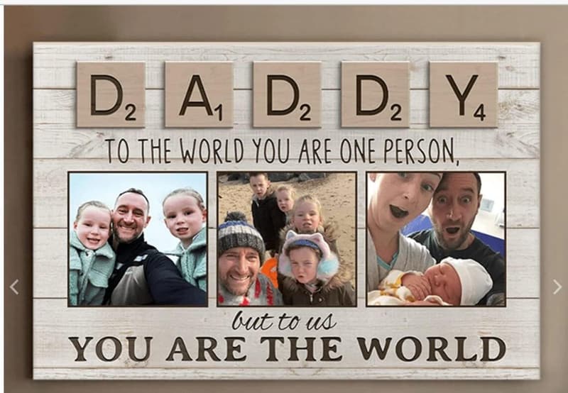 Father's Day Personalized Canvas Art for Dad or Grandpa