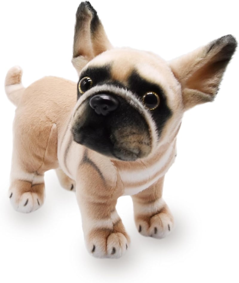 Realistic French Bulldog Plush Toy - 9-Inch Gift for Kids