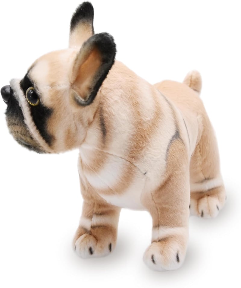 Realistic French Bulldog Plush Toy - 9-Inch Gift for Kids