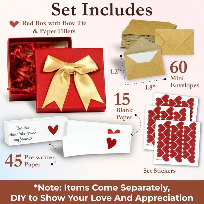 Long Distance Anniversary Gift - Mini Love Notes for Couples