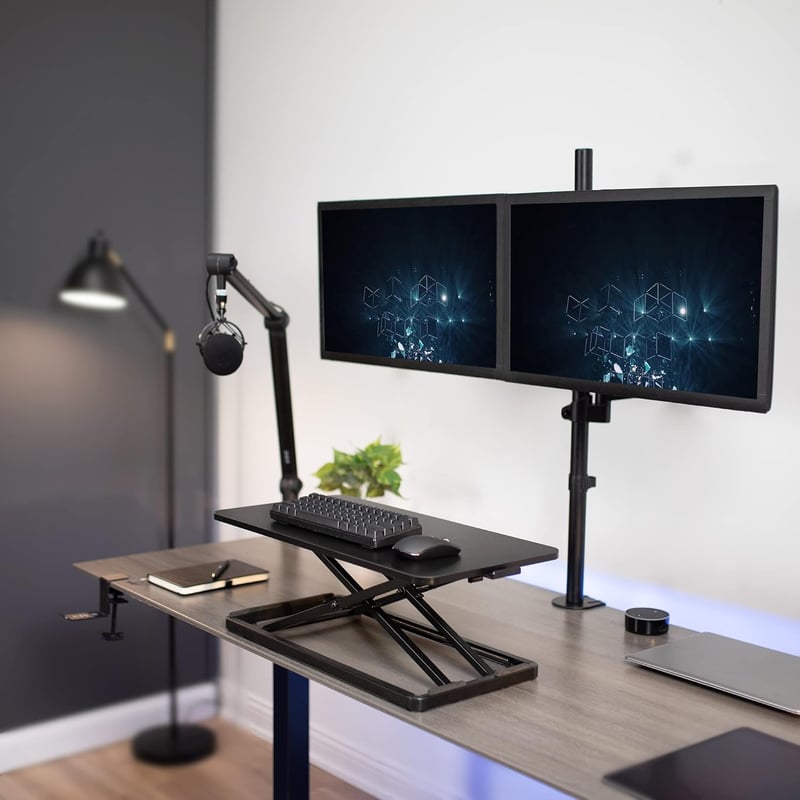Height Adjustable Keyboard & Mouse Riser for Ergonomic Workstations