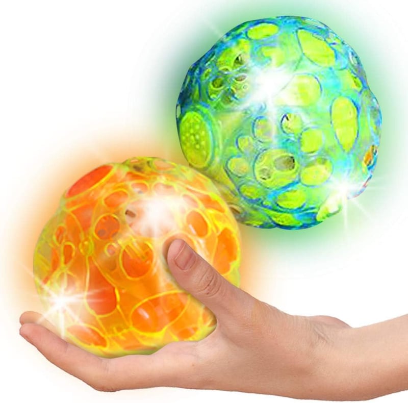 LED Light-Up Dancing Balls with Sound Effects - Set of 2 for Kids