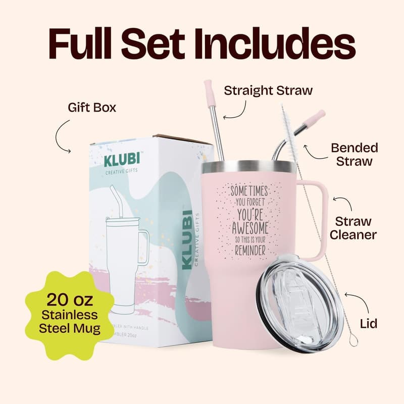 Cute Pink Birthday Gift Mug for Women