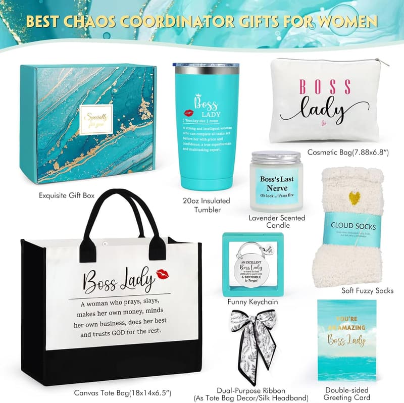 Boss Lady Canvas Tote Bag - Funny Appreciation Gift for Women
