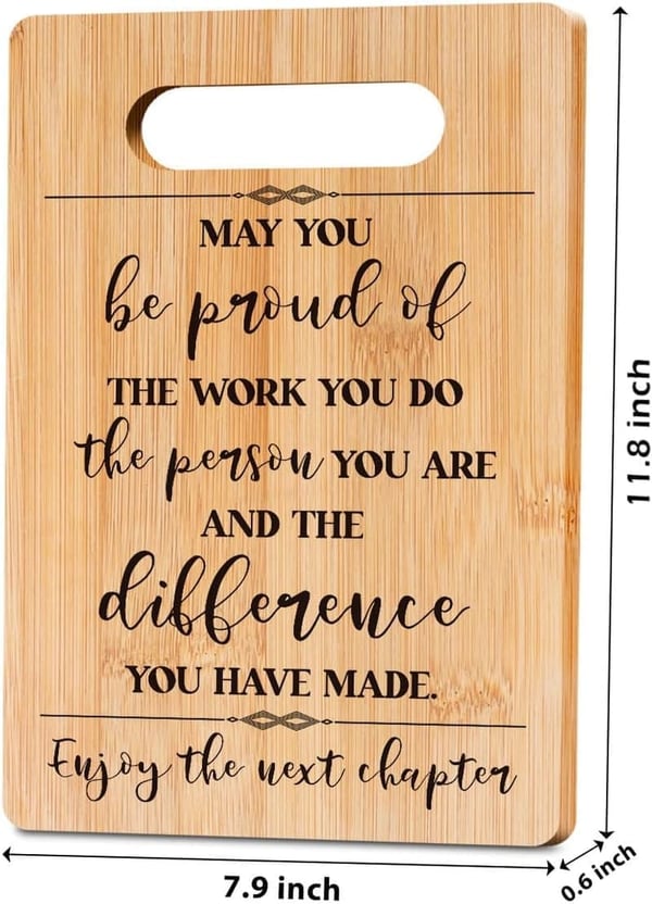 Going Away Gifts: Personalized Cutting Board for Coworkers