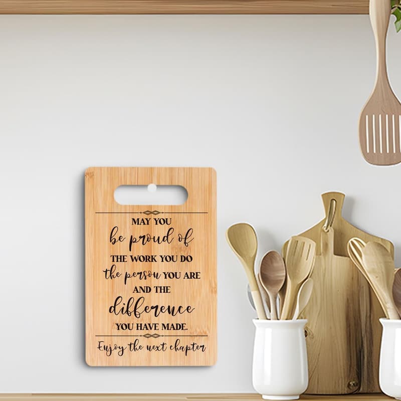 Going Away Gifts: Personalized Cutting Board for Coworkers