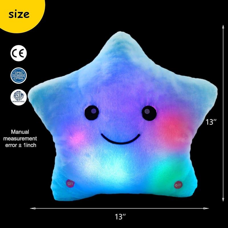 13th Birthday Lullaby Glow Star Stuffed Animal for Toddlers