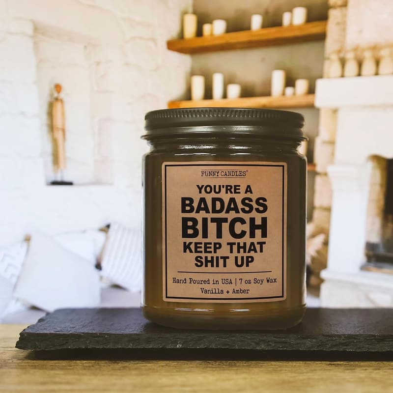 Funny Birthday Candle Gift for Women - Handmade Vanilla Soy Wax