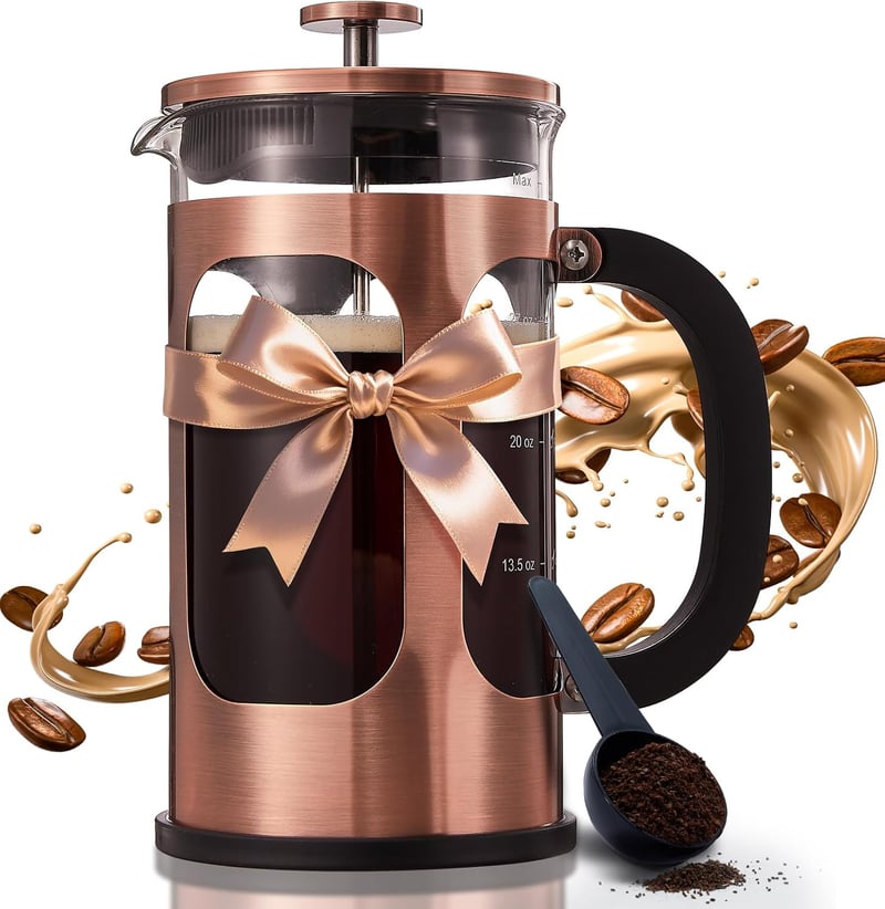Mother's Day French Press Coffee Maker - 34oz Borosilicate Glass