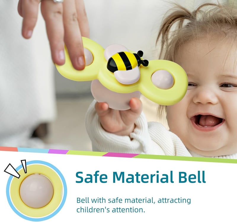 Suction Cup Rotating Fidget Sensory Bath Toy for Toddlers