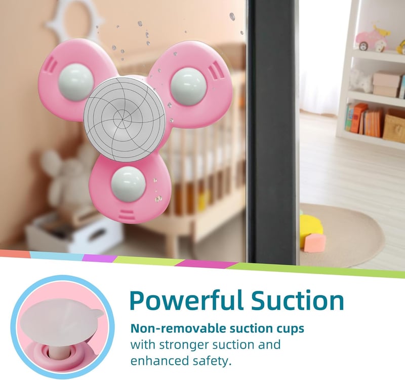Suction Cup Rotating Fidget Sensory Bath Toy for Toddlers