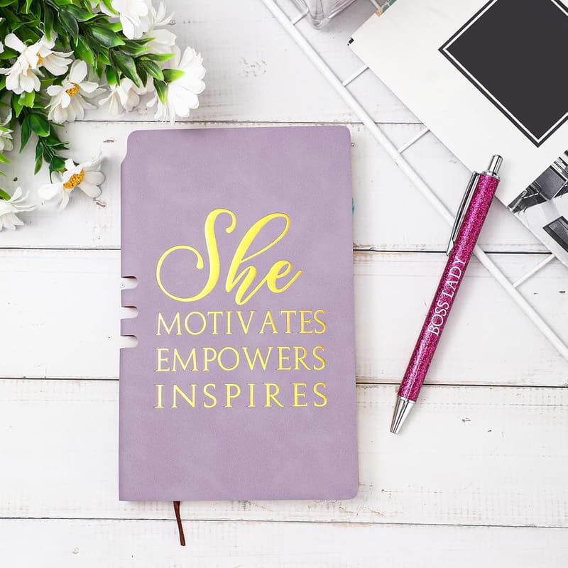 Women's Appreciation Gift Set: Leather Journal & 3 Pens