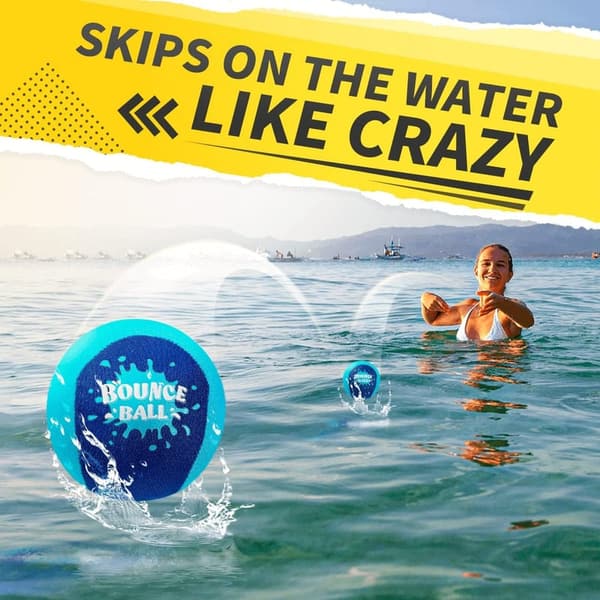 Water Skipping Balls - 2-Pack Pool Toys for Kids