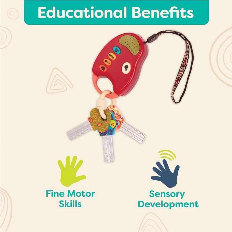 Interactive Toy Car Keys for Babies & Toddlers - Red
