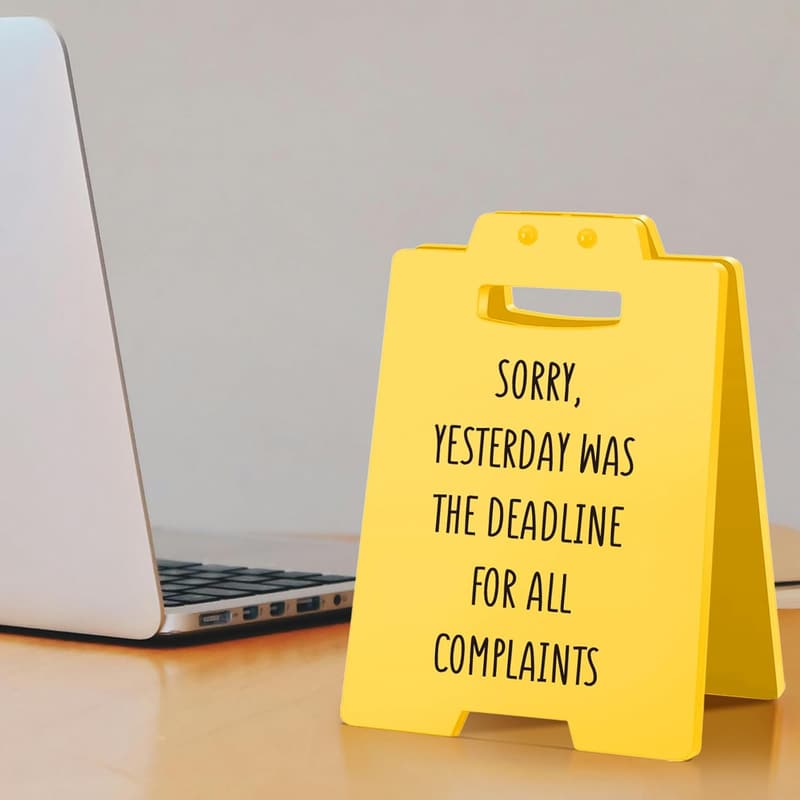 Funny Desk Sign for Boss – Cute Office Decor Gift for Work