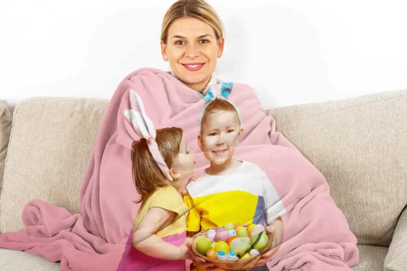 Personalized Photo Throw Blanket for Father's Day
