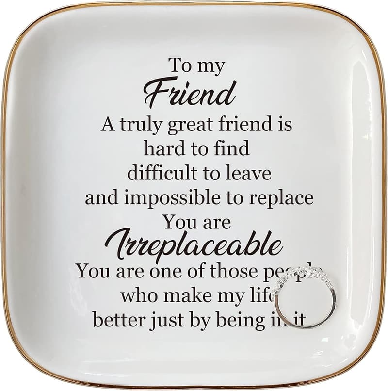 Jewelry Tray Ring Dish for Friend, Mom, Sister - Birthday Gift