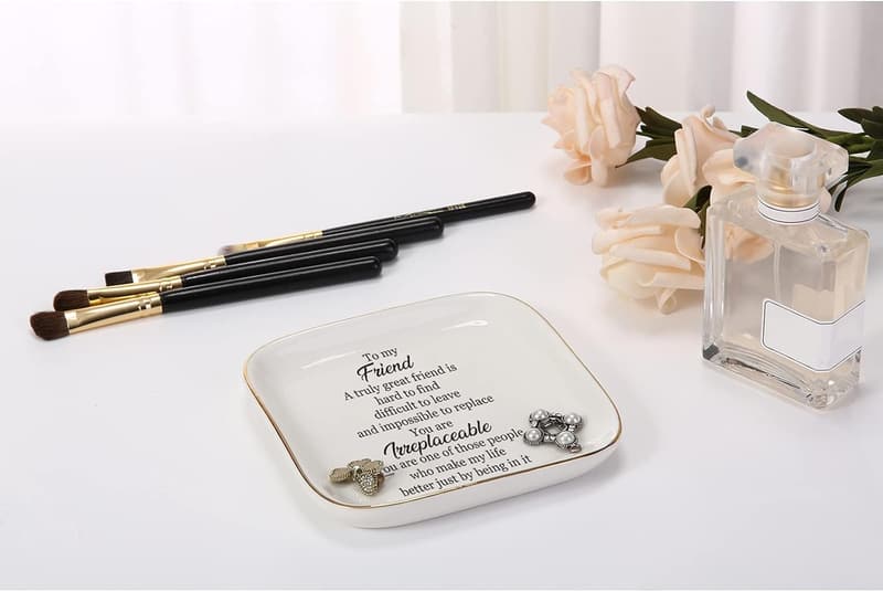 Jewelry Tray Ring Dish for Friend, Mom, Sister - Birthday Gift
