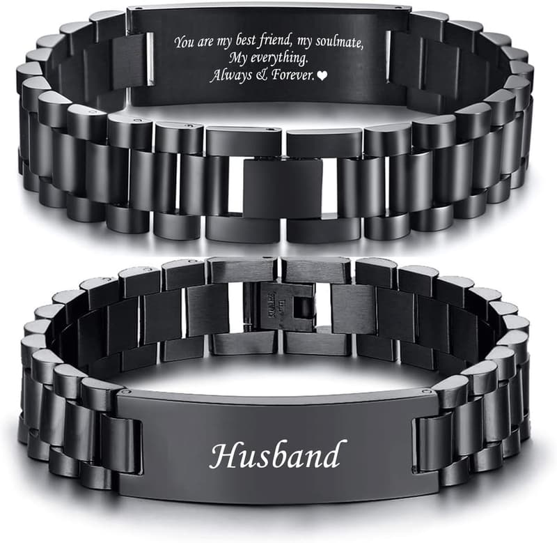 Personalized Stainless Steel Watch Band for Men