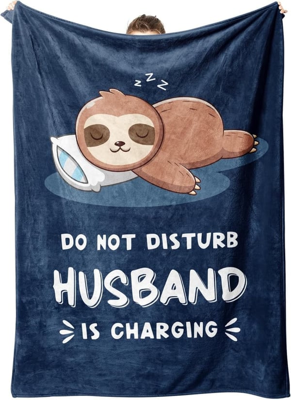 Husband's Day Gift: Charging Sloth Soft Blanket 60