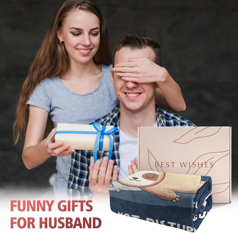 Husband's Day Gift: Charging Sloth Soft Blanket 60