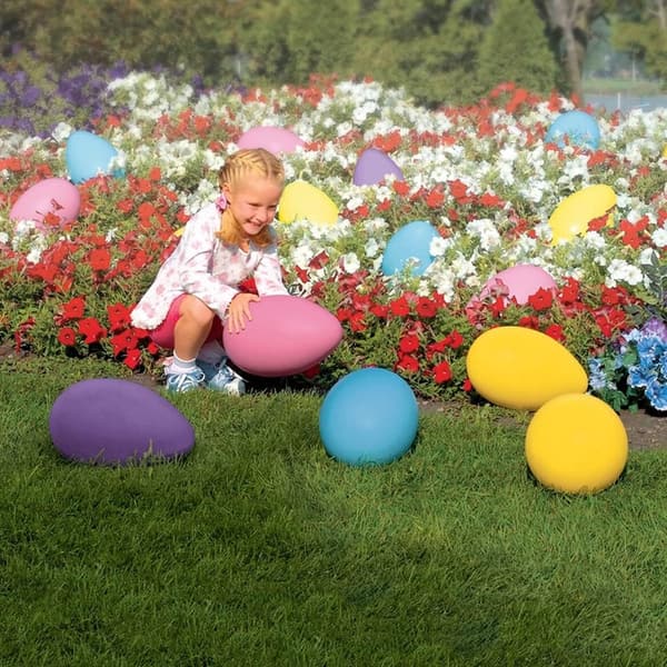 Easter Giant Plastic Egg Décor - 14” Assorted Colors