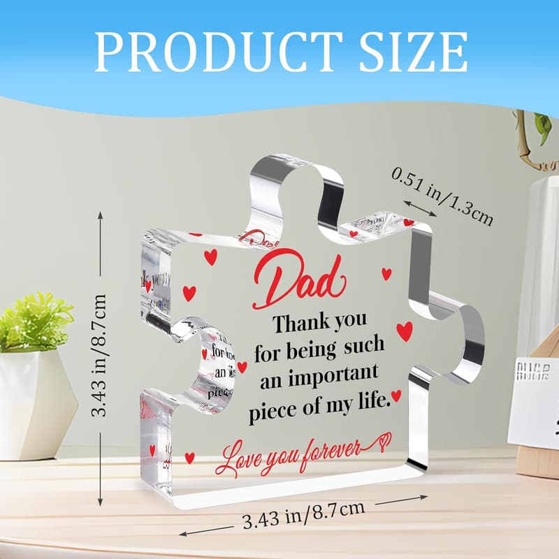 Father's Day Acrylic Puzzle Plaque for Dad