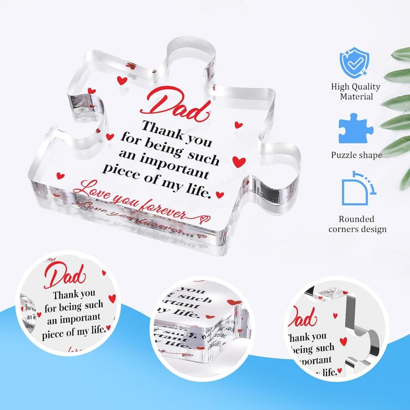 Father's Day Acrylic Puzzle Plaque for Dad