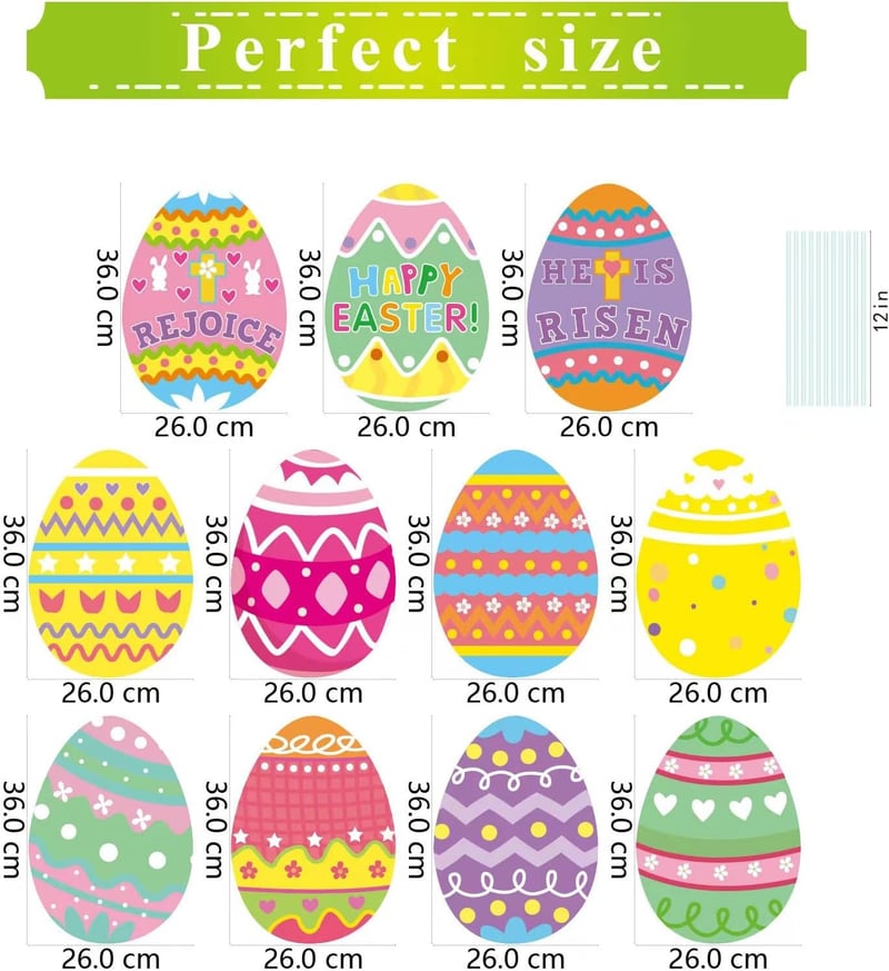 Easter Egg Yard Signs - 11 Waterproof Outdoor Decorations