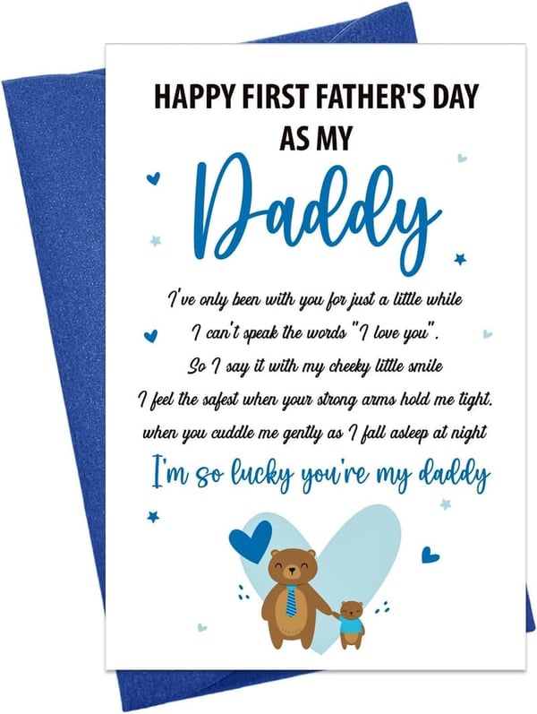 First Father's Day Greeting Card with Envelope
