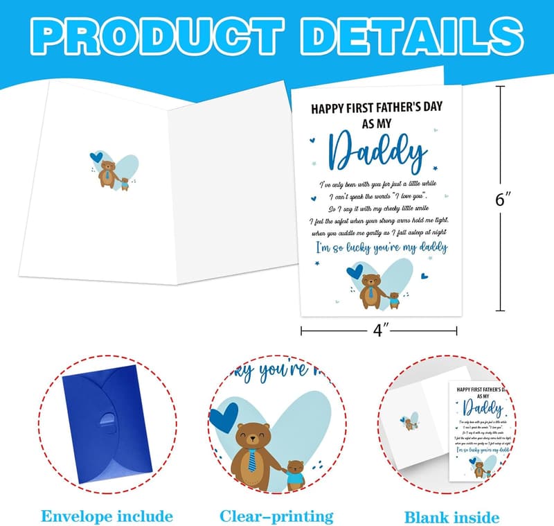 First Father's Day Greeting Card with Envelope