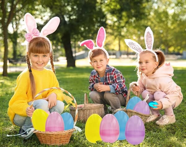 Easter 8-Inch Fillable Plastic Eggs - 2 Pack
