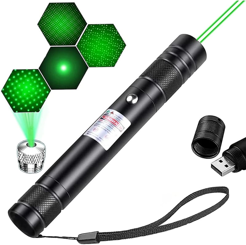 High-Power Rechargeable Green Laser Pointer for Outdoor Use
