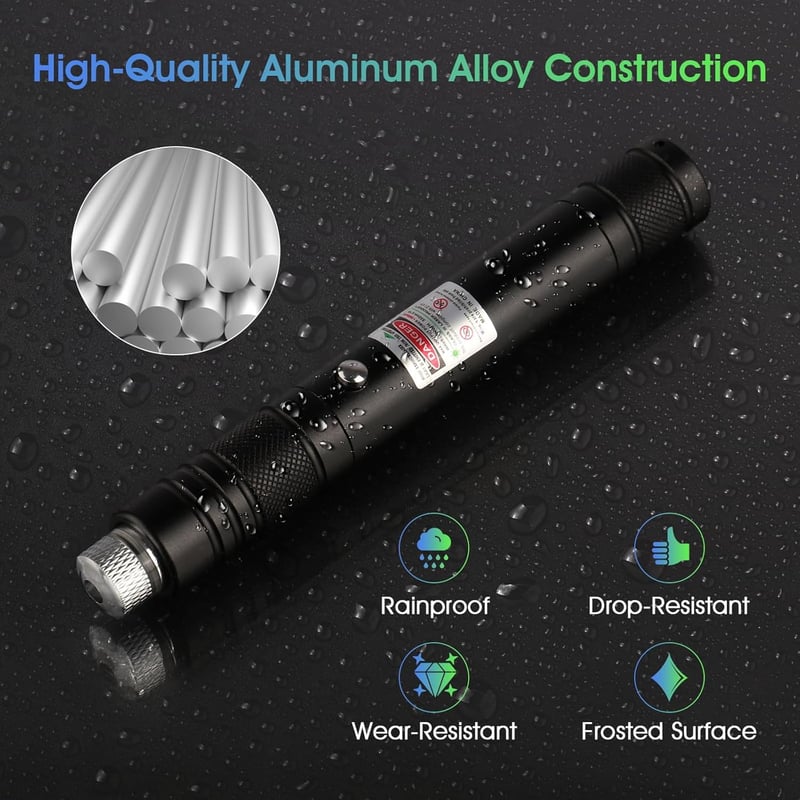 High-Power Rechargeable Green Laser Pointer for Outdoor Use