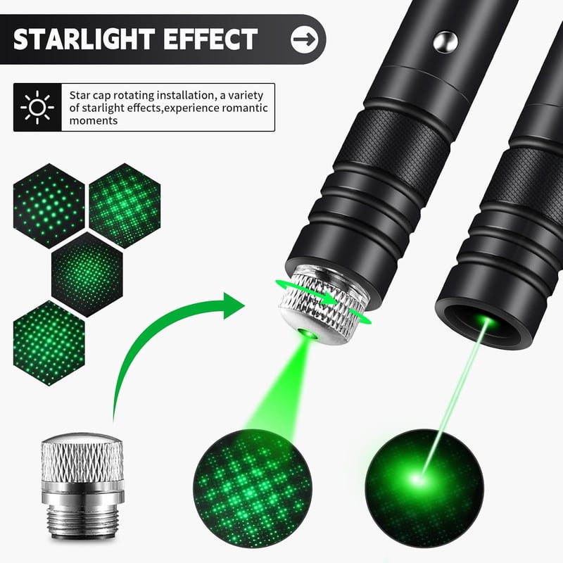 High Power Green Laser Pointer with USB Charging
