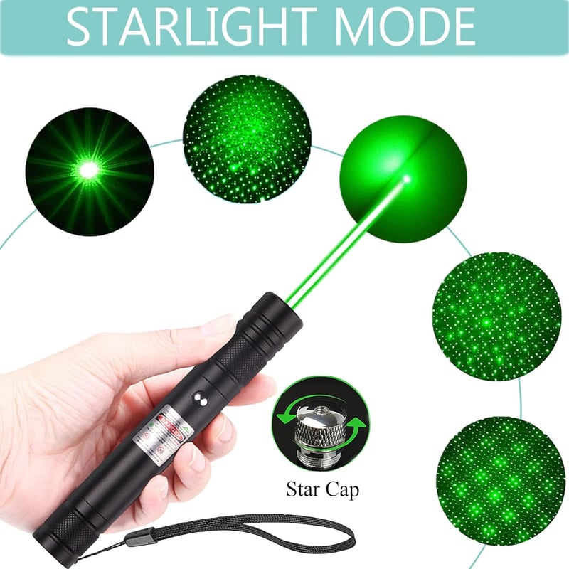 USB Rechargeable Long Range Green Laser Pointer for Presentations