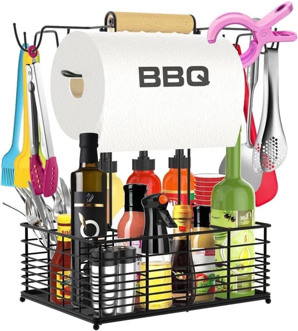 Outdoor Grill Caddy – BBQ Accessories for Camping and Tailgating
