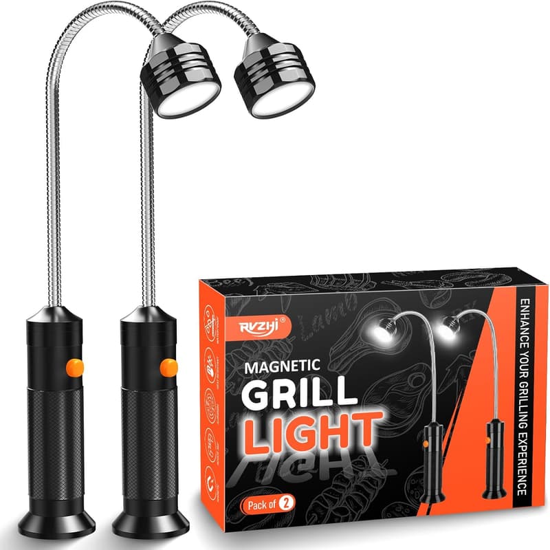 Father's Day BBQ Grill Light Accessories - Magnetic LED 2 Pack