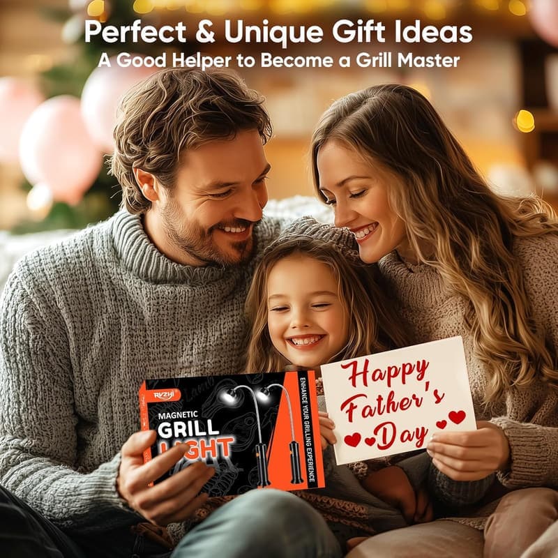 Father's Day BBQ Grill Light Accessories - Magnetic LED 2 Pack