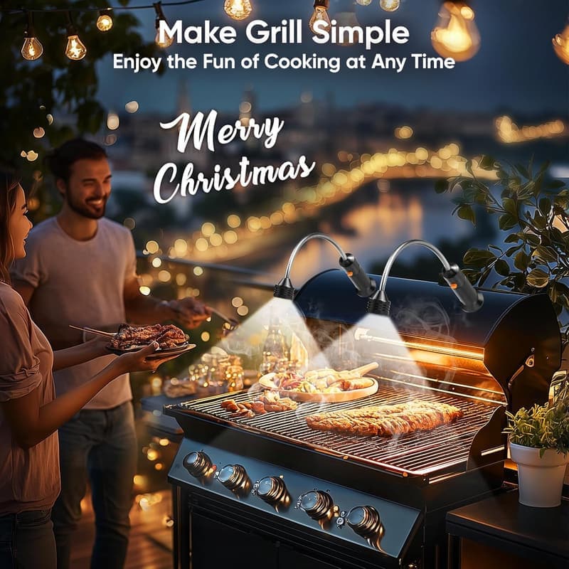 Father's Day BBQ Grill Light Accessories - Magnetic LED 2 Pack