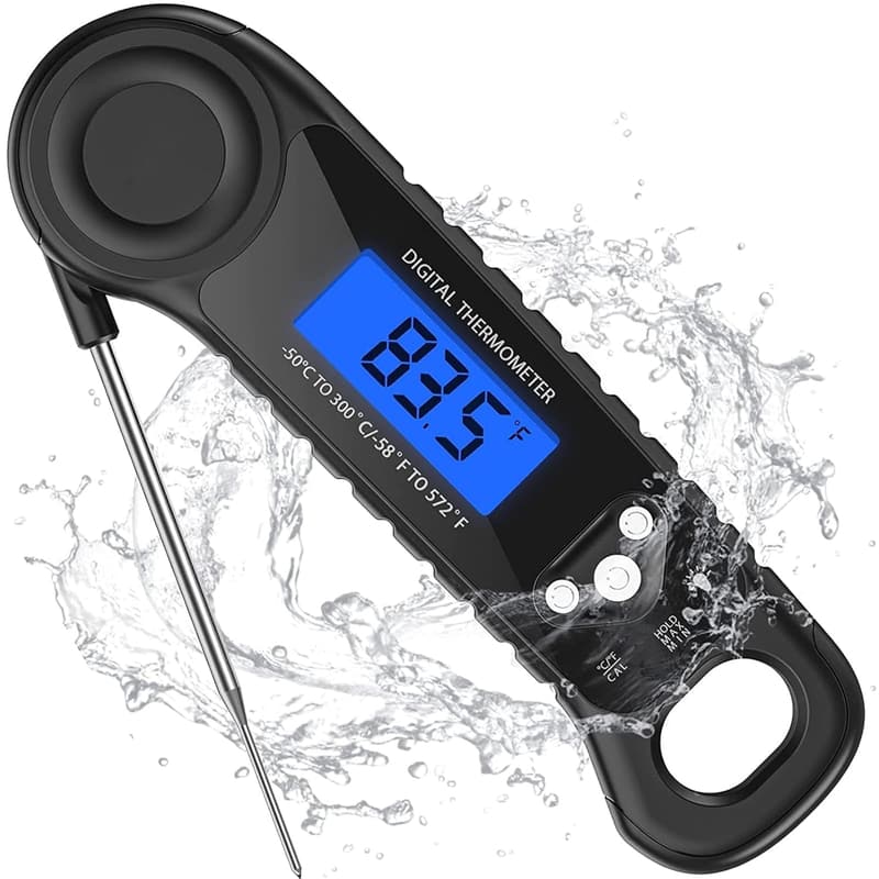 Digital Instant Read Meat Thermometer - Waterproof with Backlight
