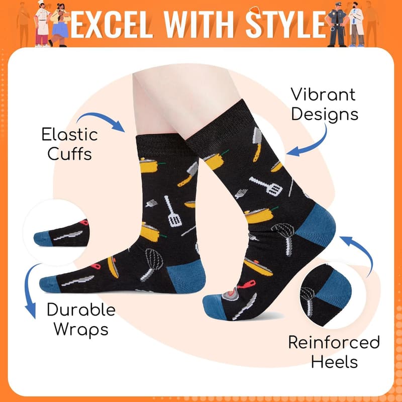 Firefighter & Police Officer Socks - Gift for Him/Her