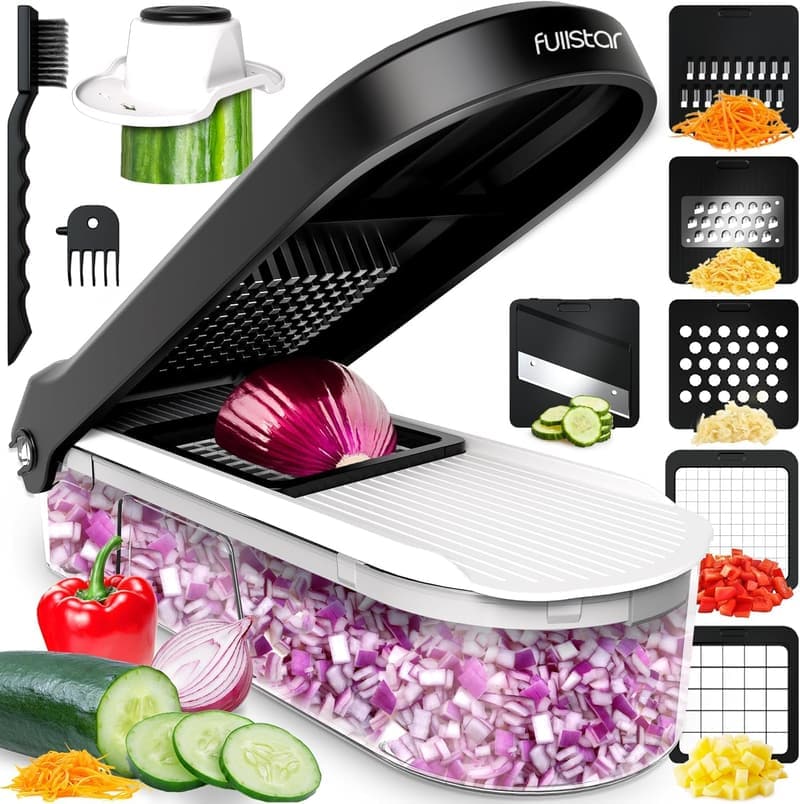 6-in-1 Vegetable Chopper & Mandoline Slicer with Container