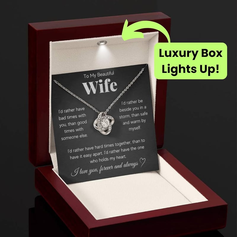 Birthday Gift for Wife | Soulmate Necklace with Message Card