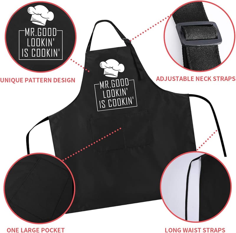 Father's Day BBQ Apron for Men - Waterproof & Adjustable