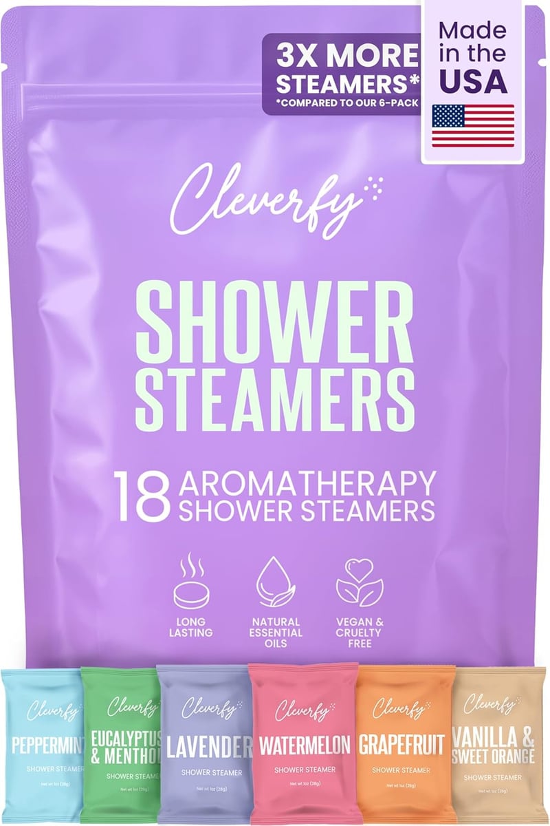 Aromatherapy Shower Steamers for Stress Relief – 18 Tablets