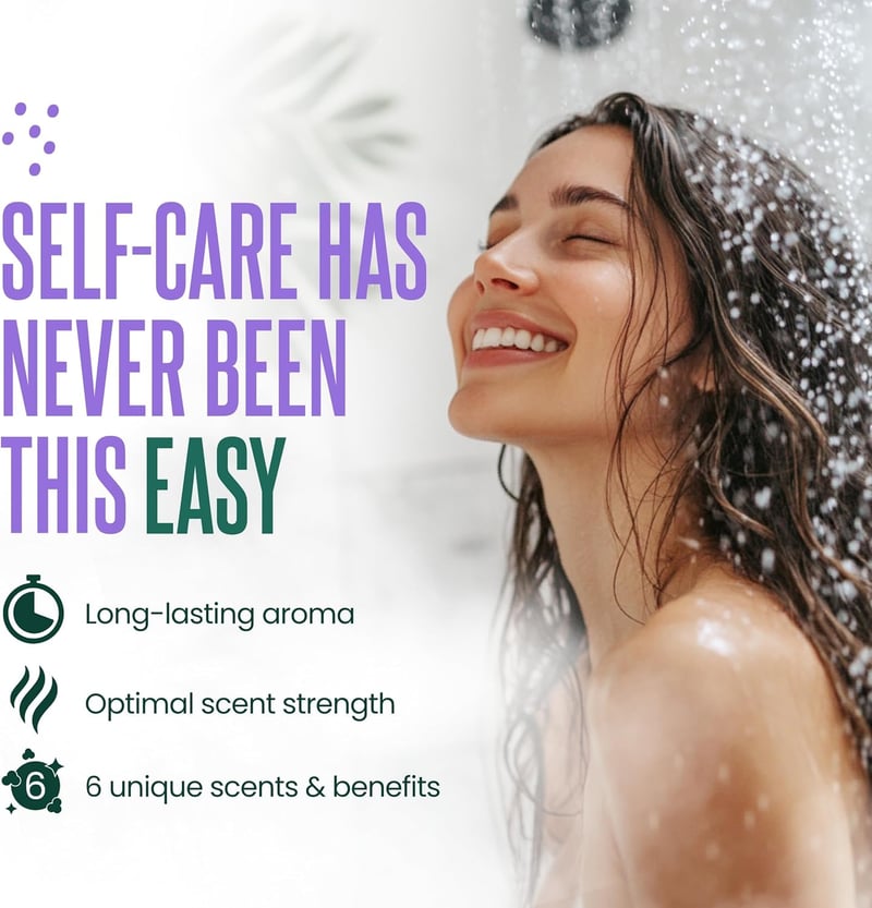 Aromatherapy Shower Steamers for Stress Relief – 18 Tablets